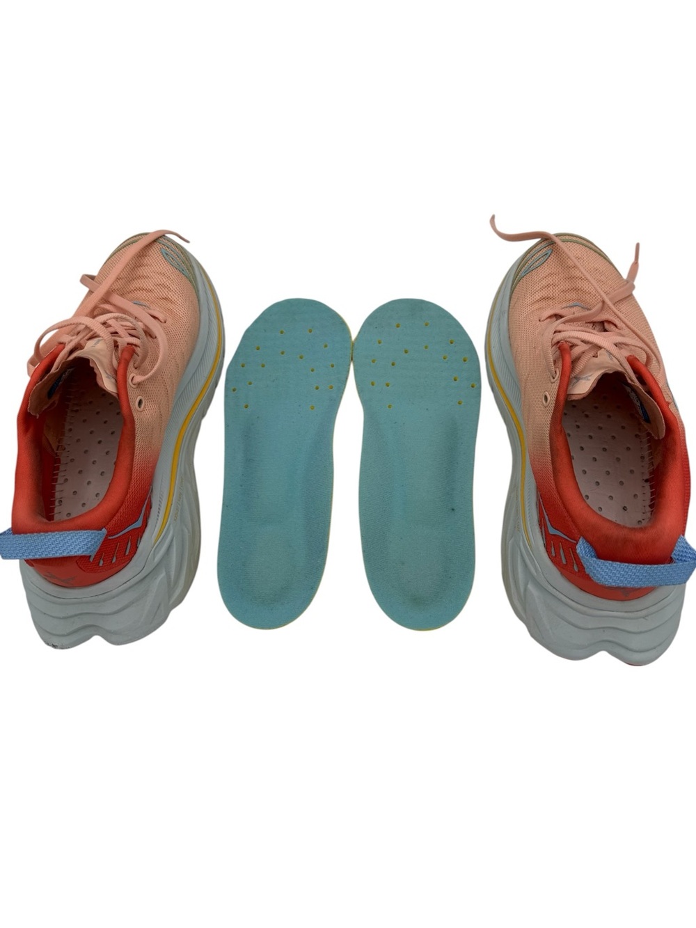 HOKA Bondi X Size 7 Orange & Blue Running Sneakers - Picture 13 of 16